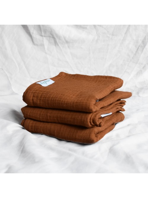 Pieluszka muślinowa BRĄZOWA