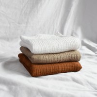 ŚMIETANKA + PIASKOWA + BRĄZOWA zestaw pieluszek muślinowych