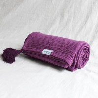 Kocyk Otulacz Muślinowy FIOLET 60x90cm