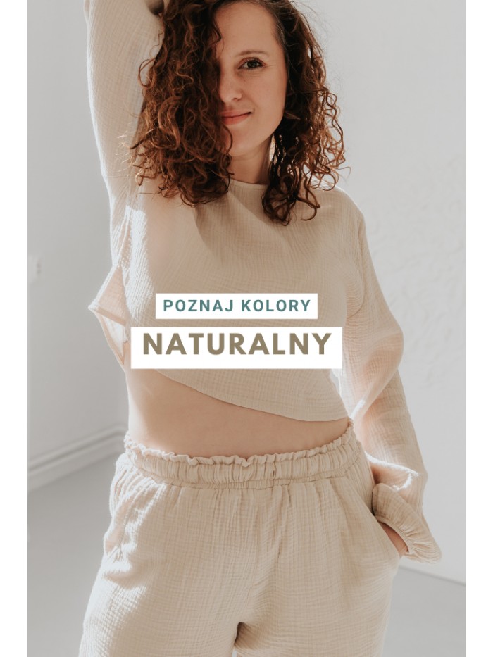 Męska koszula muślinowa ze stójką