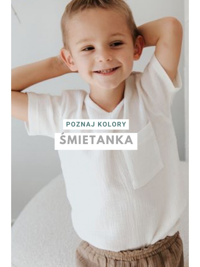 Męska koszula muślinowa ze stójką