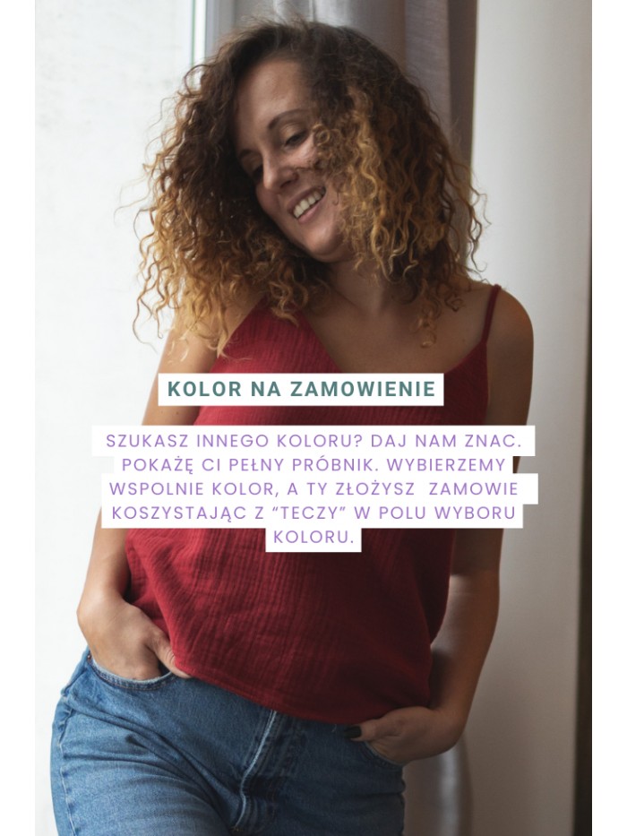 Męska koszula muślinowa ze stójką