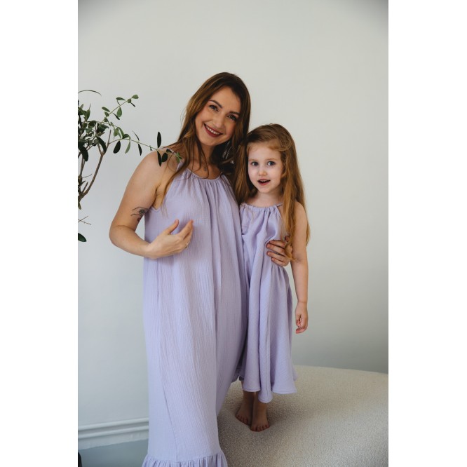 Luźna sukienka midi dla dziewczynki