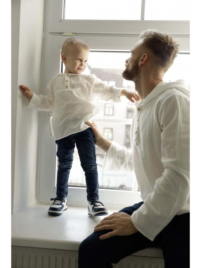 Muślinowa męska bluza z kapturem