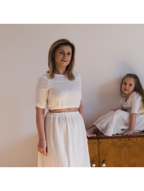 Muślinowa bluzka na gumce