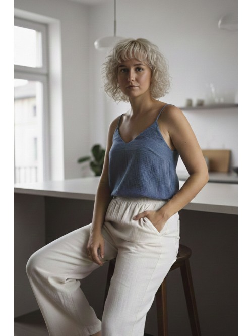 Top na ramiączkach  NIEBIESKI