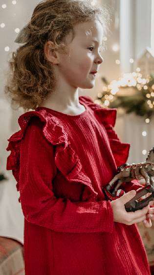 muślinowa korona i bluzeczka dla dziewczynki